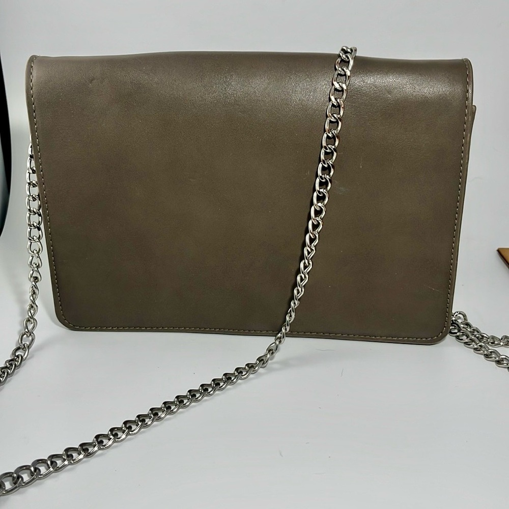 NWOT Taupe Shoulder Bag with Chain
